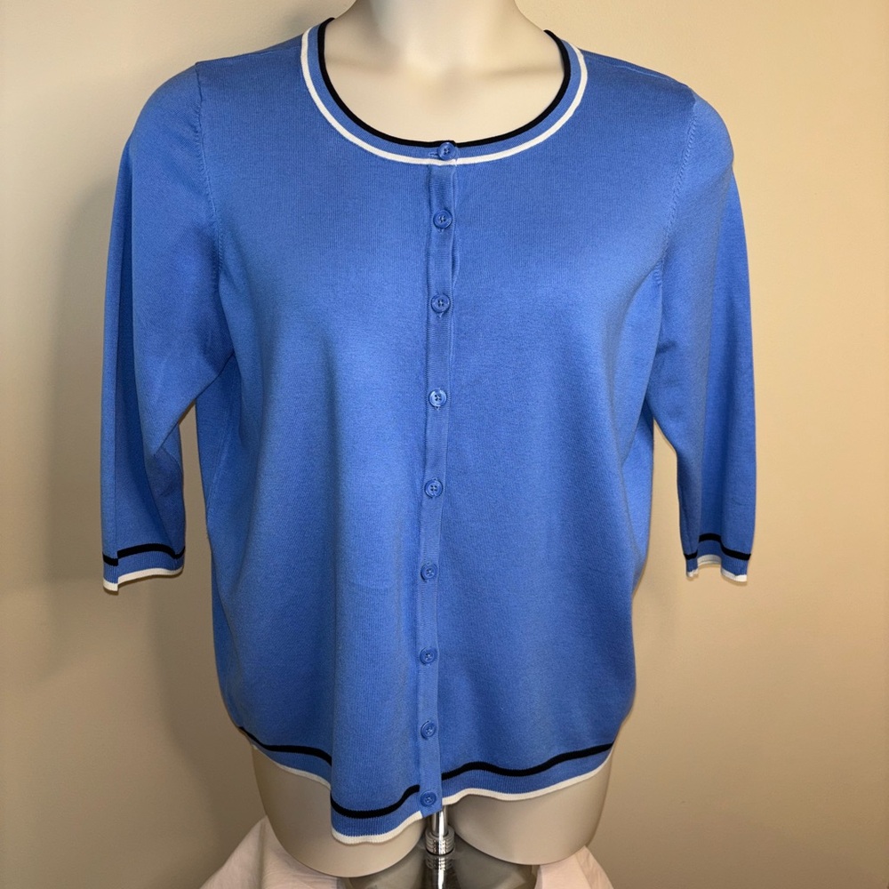 EUC Talbots Blue Button-Up Cardigan. Sz. 1X